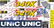 Комплект наклеек для КМУ Unic URA 344